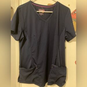 Healing Hands Navy Blue Scrub Top